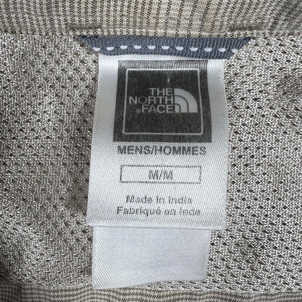 The North Face Mens Tan Plaid Short Sleeve Hiking Shirt Vent Hidden Pocket Med - Picture 2 of 14